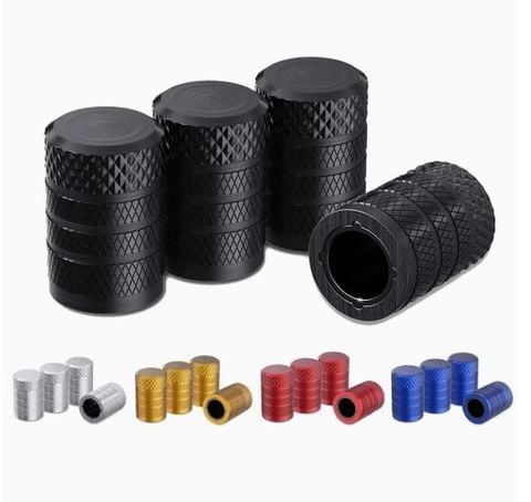  Cặp nắp chụp van ruột bánh xe hơi, xe oto, xe máy, moto nhôm CNC 