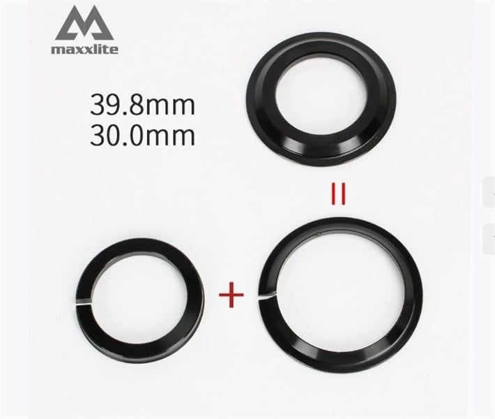 Bộ spacer Maxxlite chuyển cổ phuộc thẳng sang cổ nở 30mm sang 39.8mm