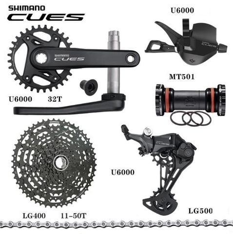  Bộ Group Xe Đạp 1x11 Shimano Cues U6000 