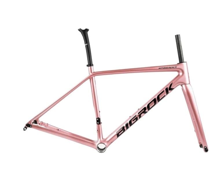 Sườn xe đạp Bigrock Road Carbon Màu Hồng