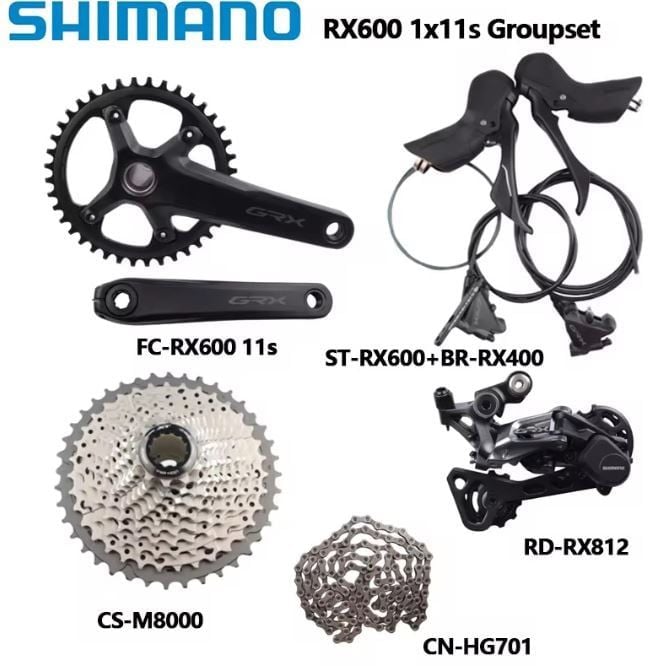 Bộ group xe đạp Shimano GRX RX600 1x11