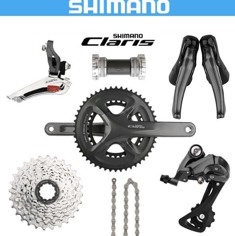  Bộ group xe đạp Shimano Claris R2000 2x8 