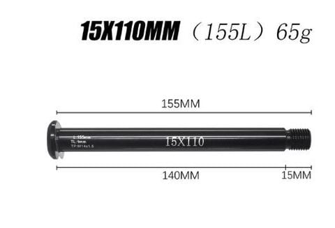 Ti axle cho phuộc Fox 32 / 34 / 36 - 15x100 / 15x110mm 