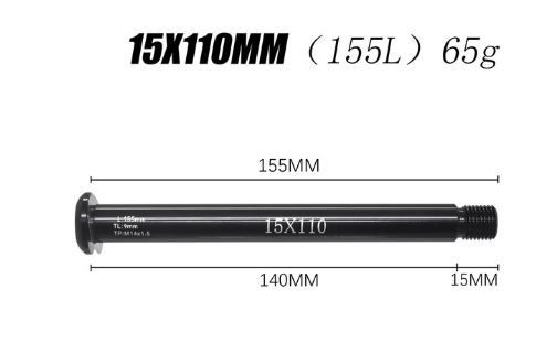 Ti axle cho phuộc Fox 32 / 34 / 36 - 15x100 / 15x110mm