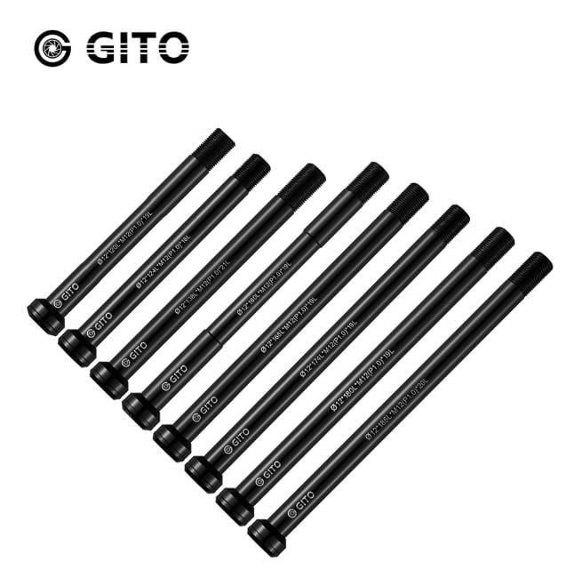 Trục ti đùm trước / sau xe đạp GITO đường kính 12mm / bước ren 1.0 120 - 185mm