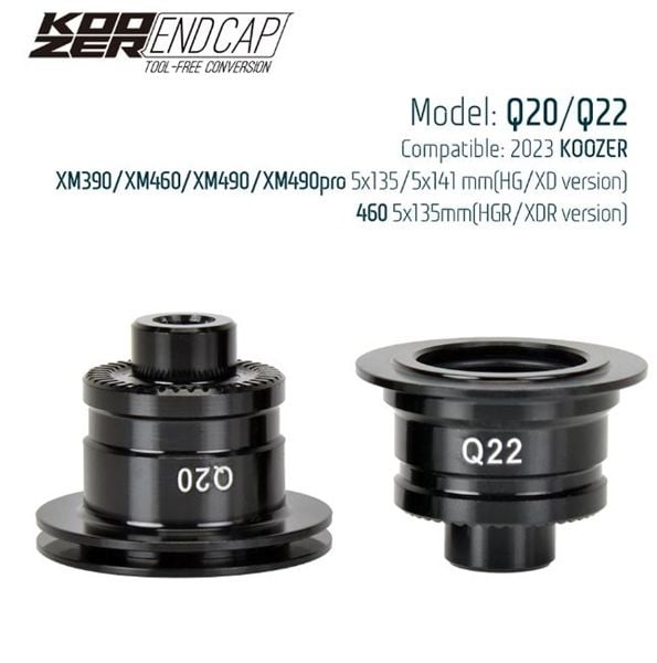 Endcap QR 5x135 / 5x141 Cho Đùm Koozer 2023 XM490/XM490pro/X460/XM390/450/360 cối HG / XD