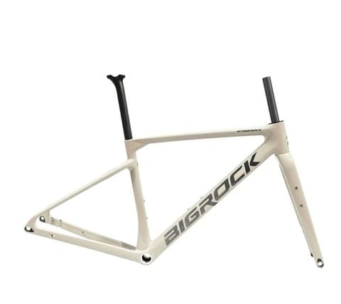  Sườn xe đạp Bigrock Gravel Carbon Màu Sữa 