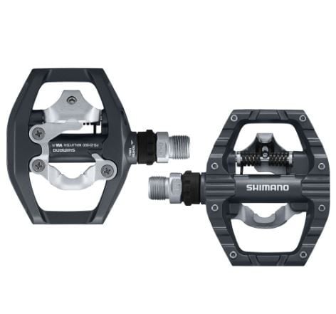  Pedal xe đạp Shimano 1 mặt can 1 mặt phẳng EH500 
