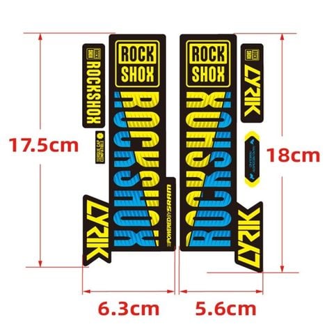 Bộ tem dán phuộc xe đạp RockShox Lyrik 