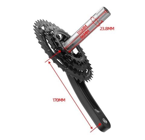  Giò dĩa xe đạp ProWheel 42-32-24 170mm 10 speed 