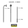 Bộ căm xe đạp Sapim Leader 14G 2.0 65 cây đầu J màu Đen / Bạc kèm chân căm
