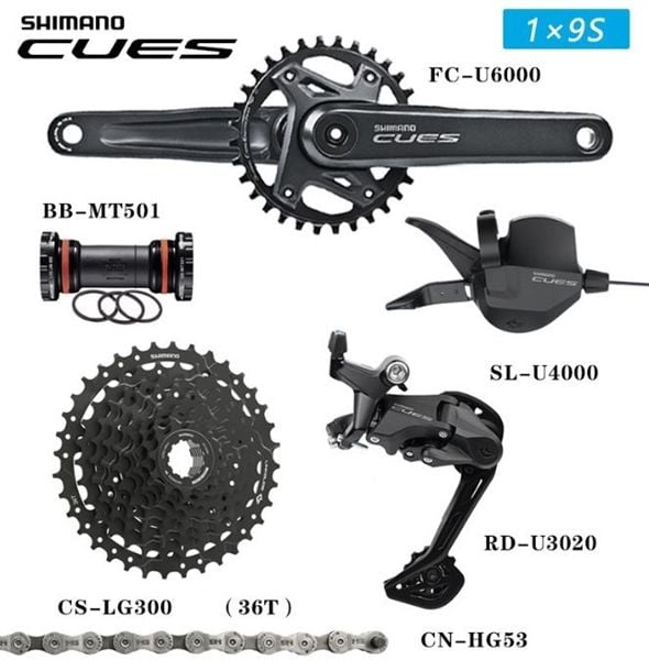 Bộ Group Xe Đạp 1x9 Shimano Cues U4000