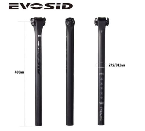  Cốt yên xe đạp carbon EVOSID Terra 27.2 / 31.6 400mm 190gram 