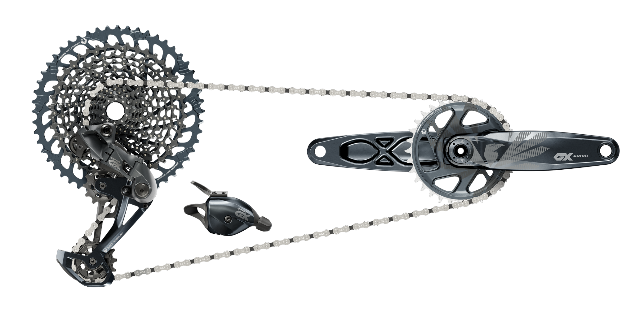 Bộ group xe đạp SRAM GX Eagle Lunar Boost 1x12 Líp 10-52 XG-1275