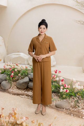 Quần ống rộng chun sau - B64W25Q002