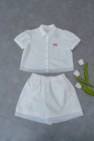 Quần Short cạp chun; ren gấu - D64S25H002