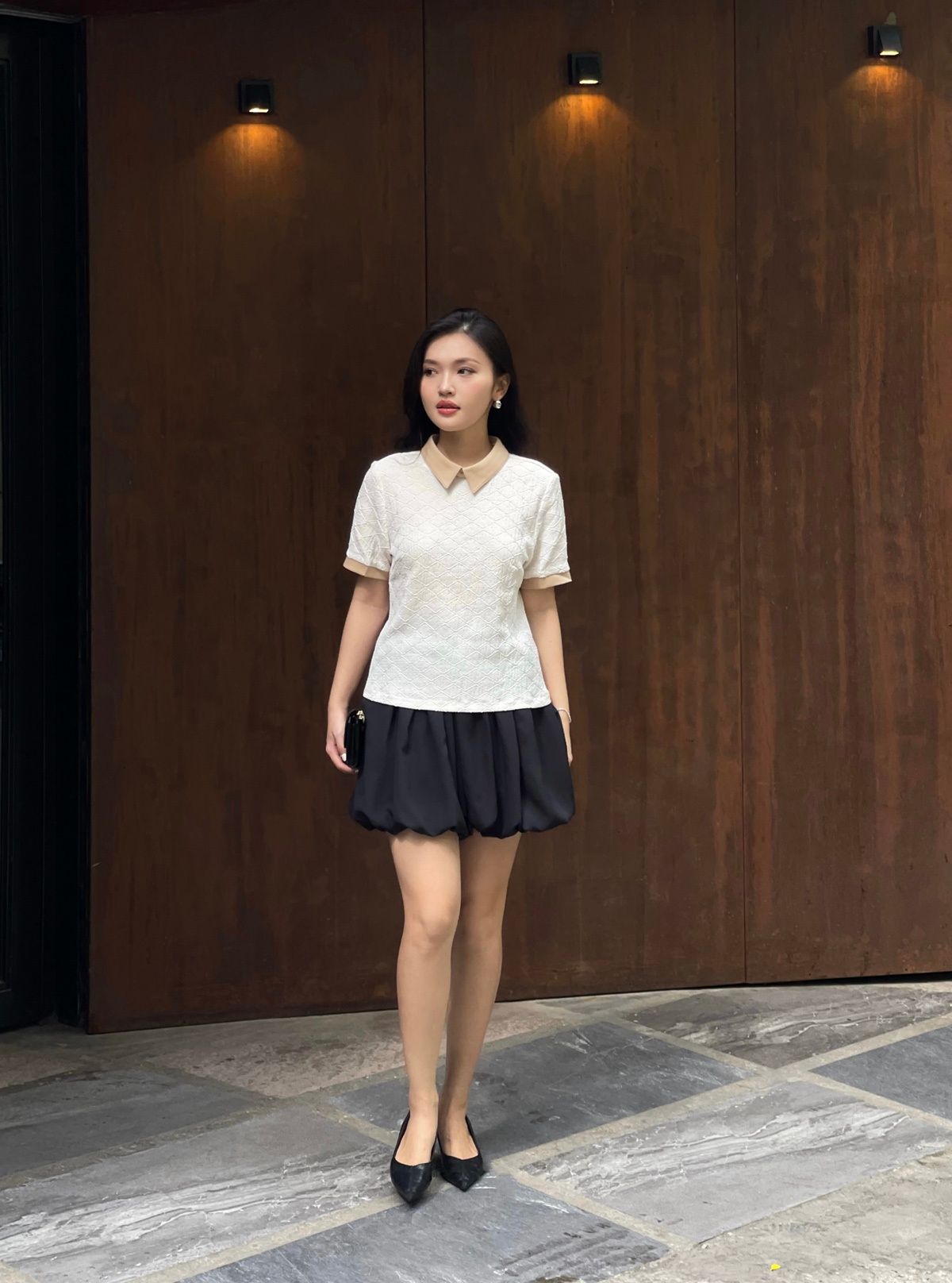 Quần short bí; cạp chun - D64S25H003