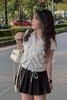 Áo sơ mi croptop vai chờm túi ốp - H61H24H001