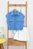 Áo sơ mi croptop vai chờm túi ốp - H61H24H001