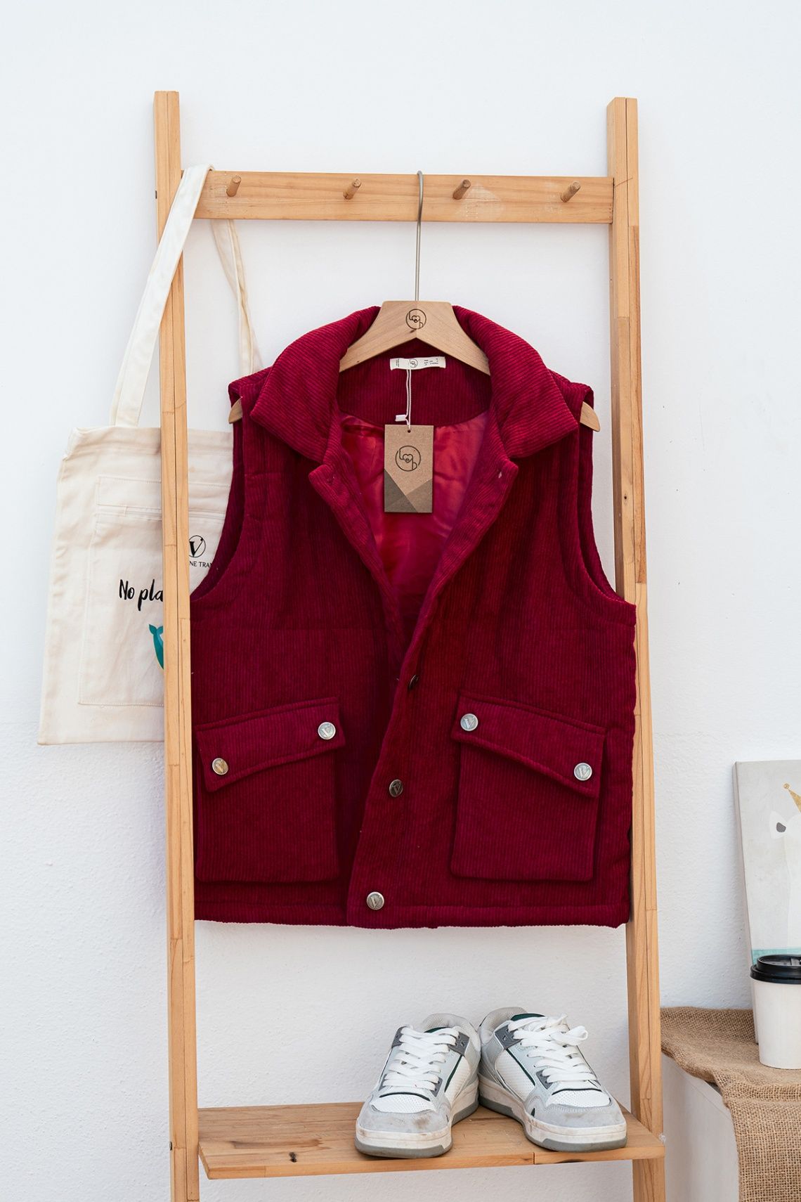 áo gile phao túi ốp cài cúc - H65P23T003