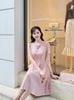 Đầm xòe đính nơ ruy băng - L63L25H005