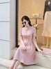 Đầm xòe đính nơ ruy băng - L63L25H005