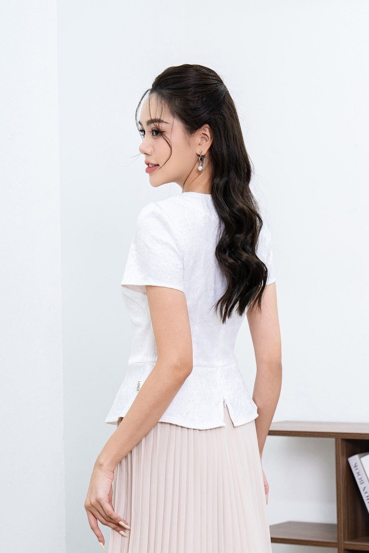 áo peplum cổ tim - L61B23Q068