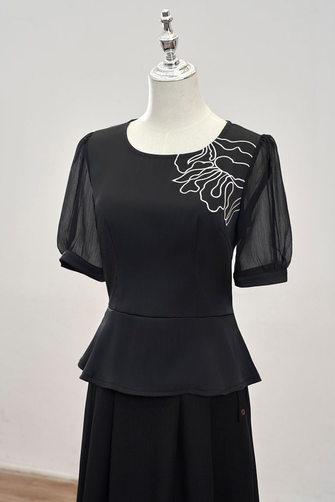 Áo peplum thêu vai - L61B24Q034