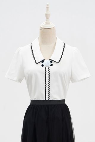 Áo sơ mi đắp ren - L61B25H001