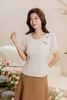 Áo nhún ngực đính hoa - L61B25H006