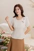 Áo nhún ngực đính hoa - L61B25H006