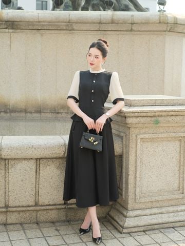 Áo peplum cổ bèo - L61B25Q010