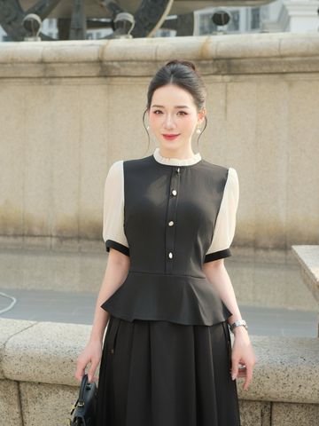 Áo peplum cổ bèo - L61B25Q010