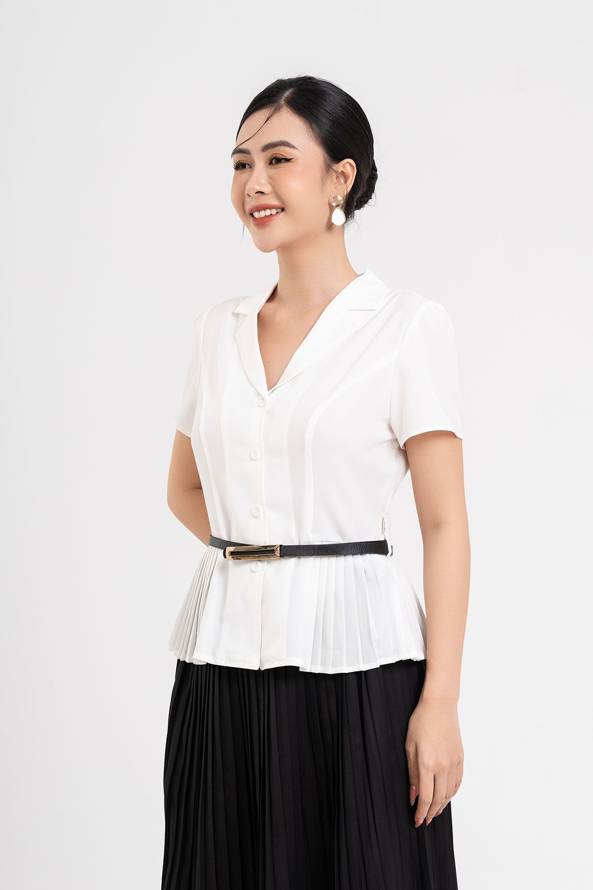 áo peplum gấu dập ly - L61H22H016