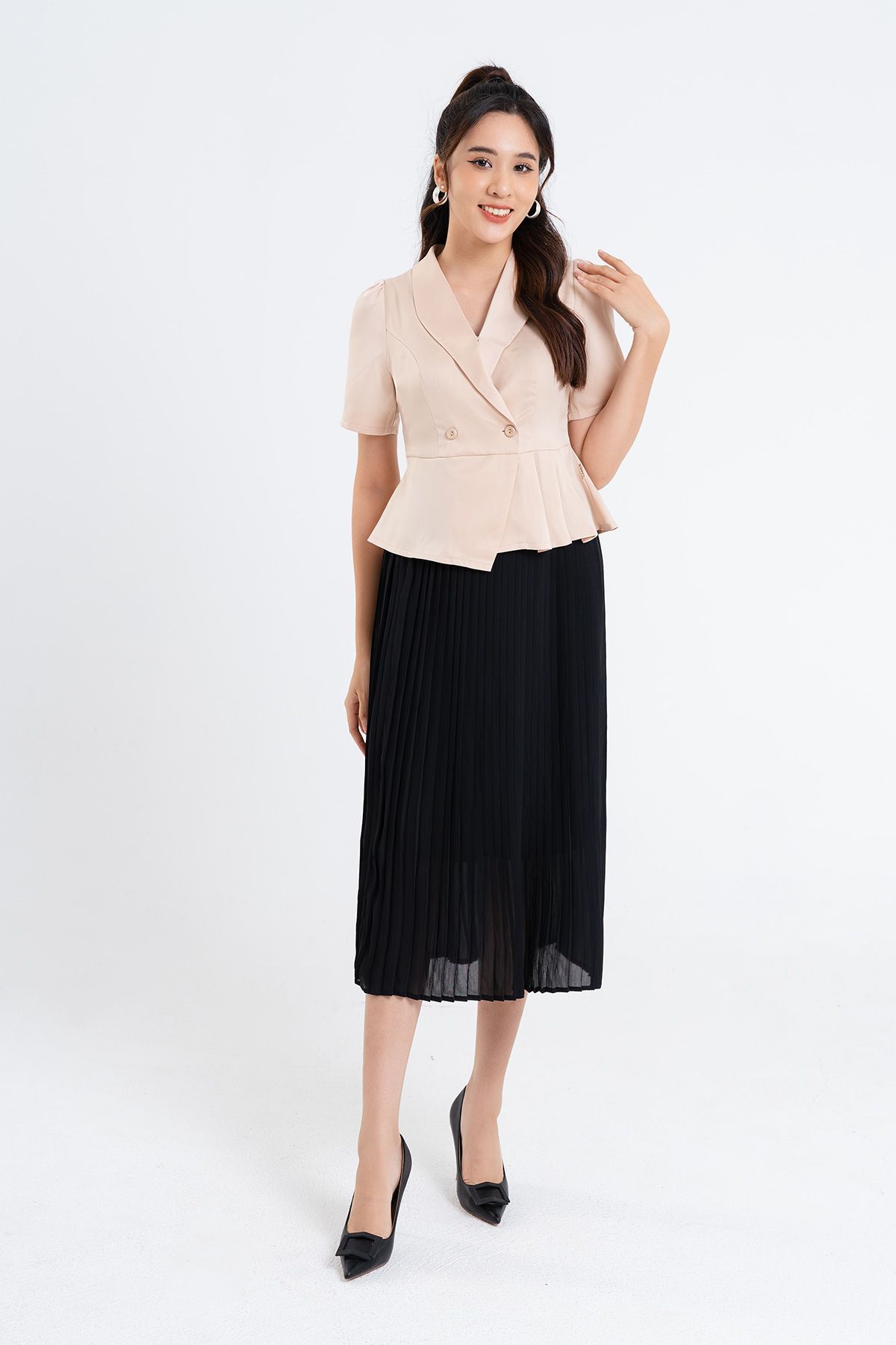 Áo Xếp Ly Eo - L61H22H073
