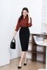 áo sơ mi cổ đức tay dập ly - L61H22Q042