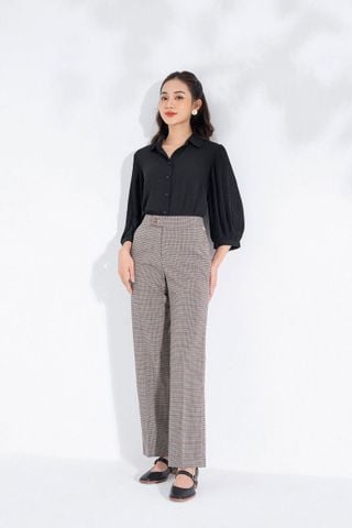 áo sơ mi cổ đức tay dập ly - L61H22Q042