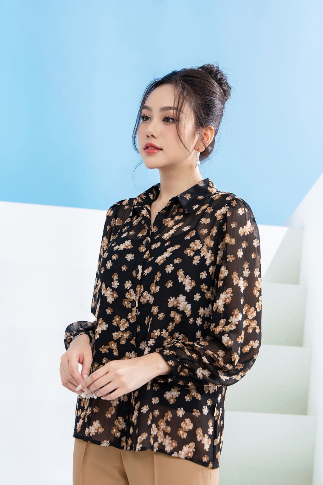 áo sơ mi cổ đức - L61H23Q026