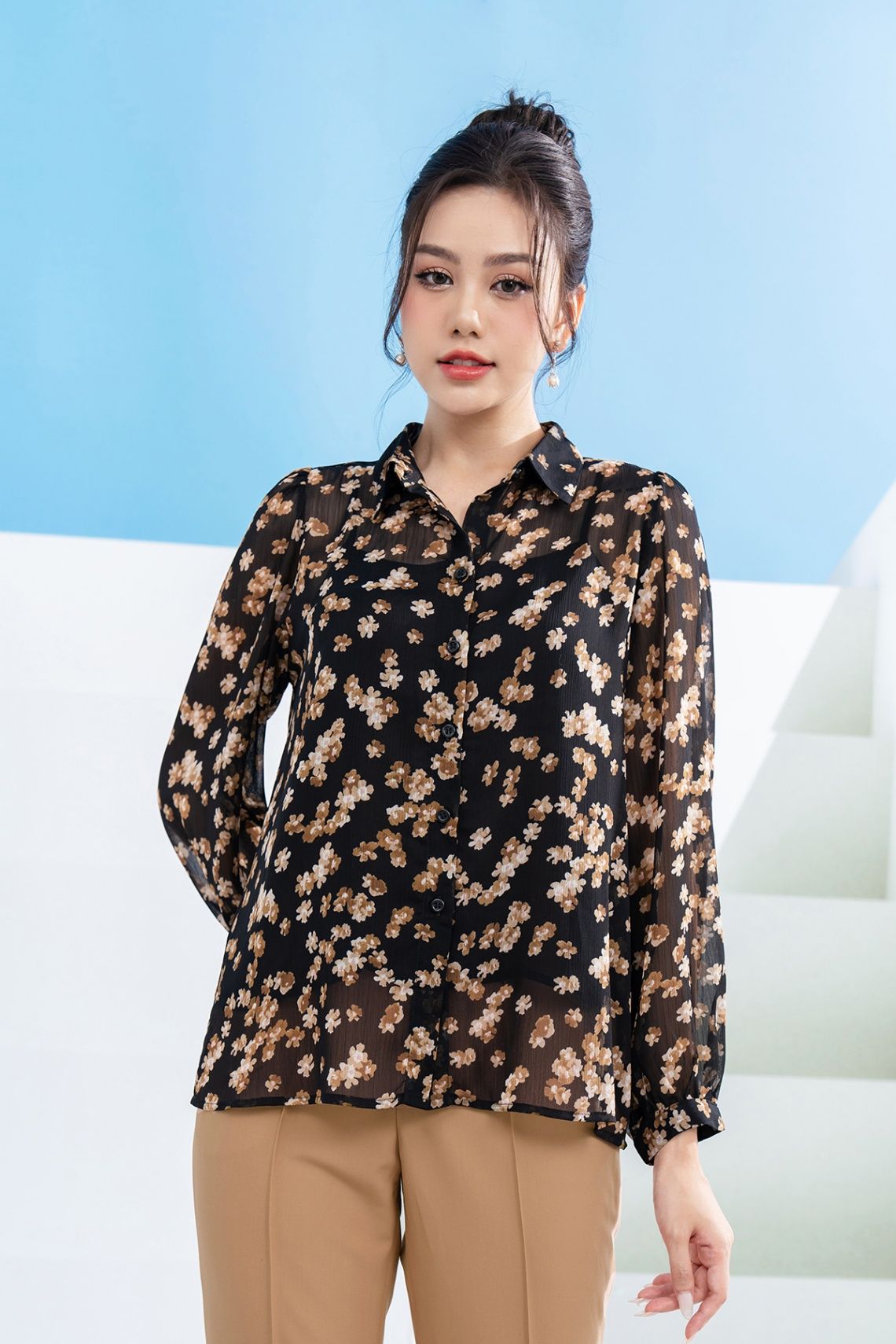 áo sơ mi cổ đức - L61H23Q026