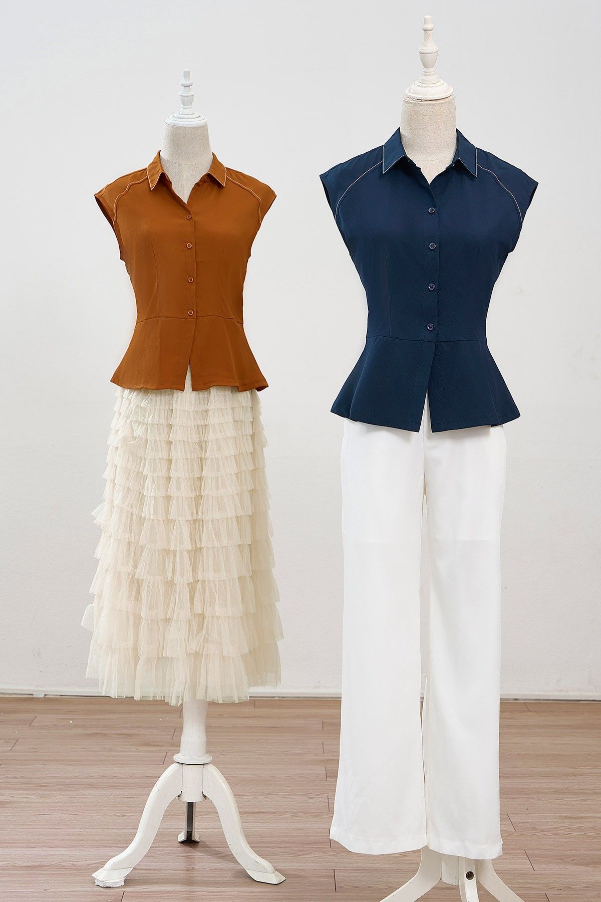 Áo sơ mi cổ đức peplum - L61H24H053