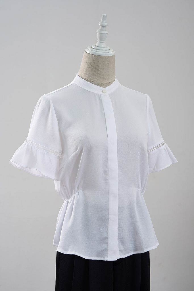 Áo sơ mi cổ tàu chun eo - L61H24H068