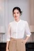 áo sơ mi cổ tàu ren phối mí ngực - L61H24Q002