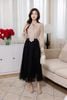 Áo sơ mi cổ nơ thêu chữ - L61H25Q008