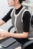 áo len sát nách dệt kẻ - L61W23Q006