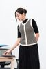 áo len sát nách dệt kẻ - L61W23Q006