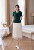 áo len ngắn tay vặn ngực - L61W23T008