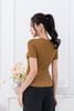 áo len ngắn tay vặn ngực - L61W23T008