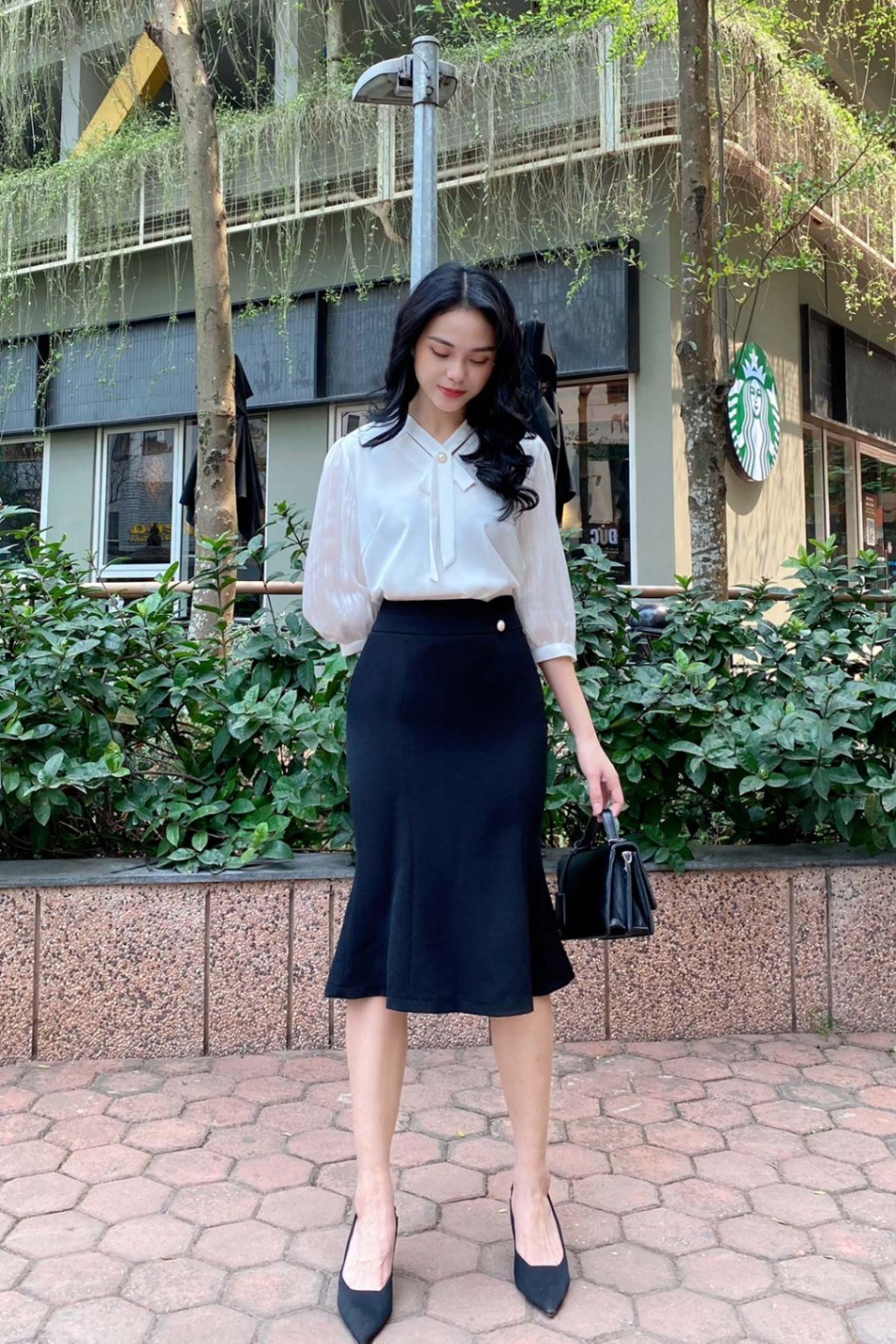 Chân váy chiffon nhún 3 tầng