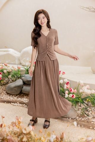 Chân váy thun xếp nhún - L62L25H012