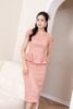 Đầm sen peplum cổ đính trai - L63F24Q051